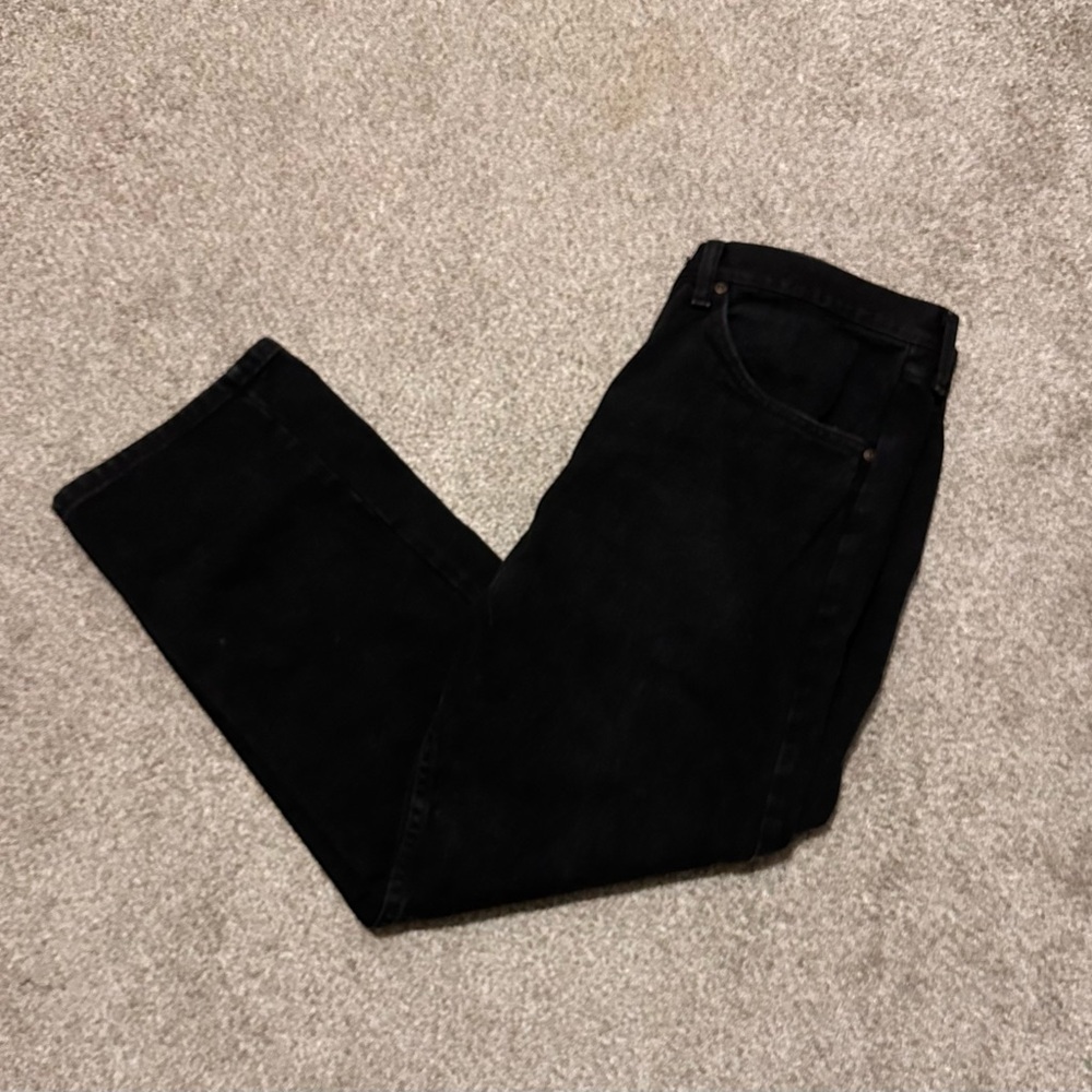 Lee Men's Black Straight Jeans
